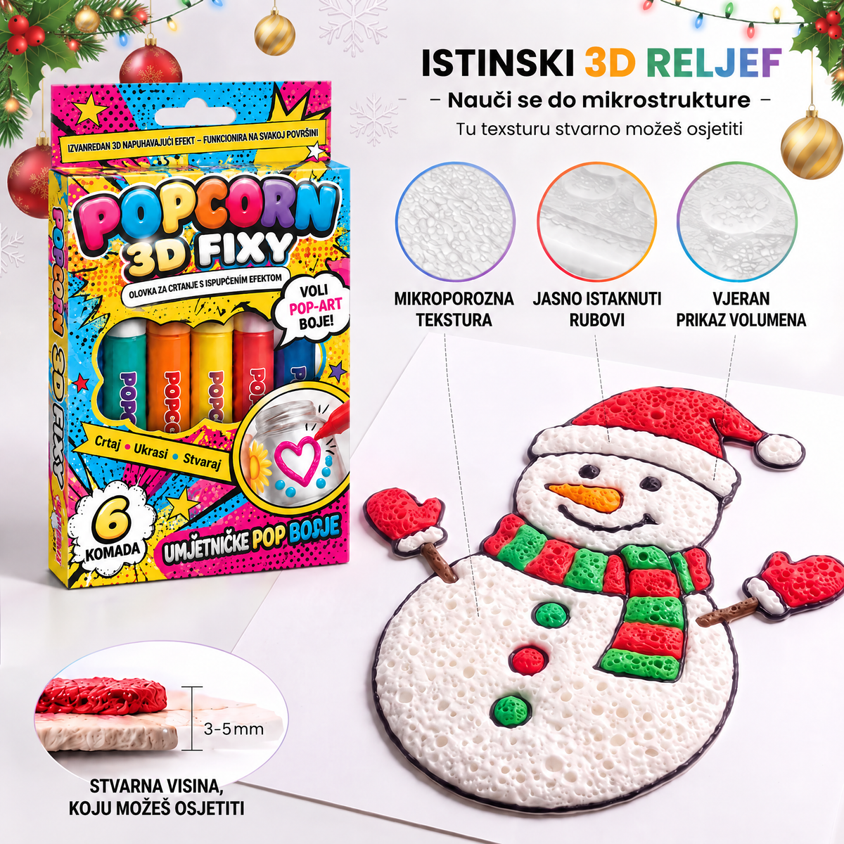 🔥 ZADNJI DAN 49% POPUSTA 🌥️ Čarobne božićne 3D puhaste olovke – Pretvorite blagdanske crteže u opipljivu 3D umjetnost 🎁✨