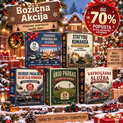 🔥🌥️ BLAGDANSKI HIT ZA DJECU! 🚗 24 DANA IZNENAĐENJA – OTKRIJ NOVO VOZILO SVAKI DAN! 💙