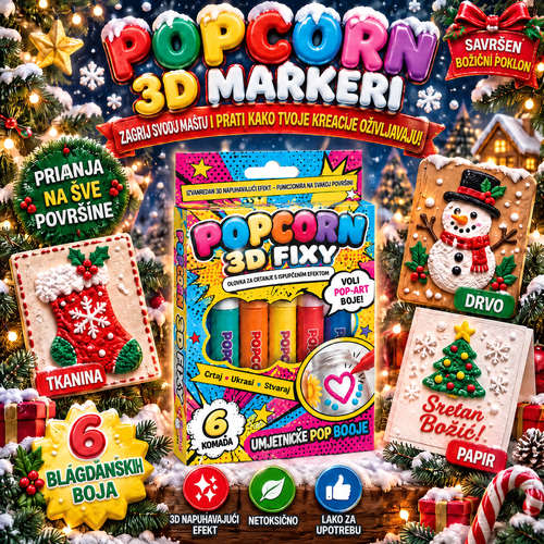 🔥 ZADNJI DAN 49% POPUSTA 🌥️ Čarobne božićne 3D puhaste olovke – Pretvorite blagdanske crteže u opipljivu 3D umjetnost 🎁✨