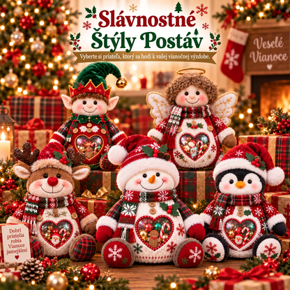 🎅🎄Posledný deň – zľava 50 %! 🍭Nádoba na sladkosti s vianočným motívom – opakovane použiteľný obal na dobroty a darčeky🦌Ideálna voľba pre deti