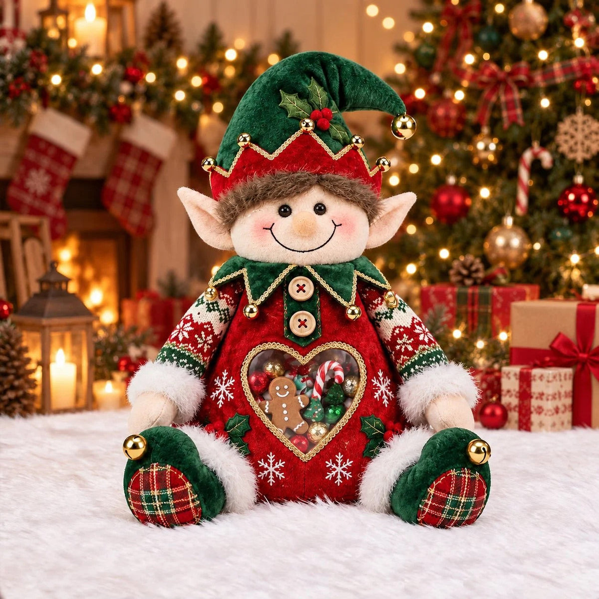 🎅🎄Posledný deň – zľava 50 %! 🍭Nádoba na sladkosti s vianočným motívom – opakovane použiteľný obal na dobroty a darčeky🦌Ideálna voľba pre deti